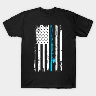 American Flag Fishing Vintage T-Shirt